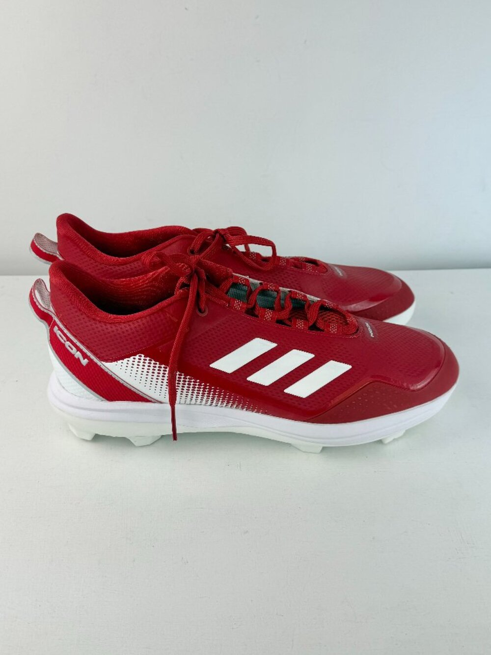 Size 11.5 - Men's Adidas Icon 7 Molded TPU Baseball Cleats Red/White S23880